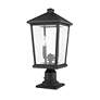 4_Z-Lite Beacon 21 1/2" High Black Metal Outdoor Pier Mount Light more views