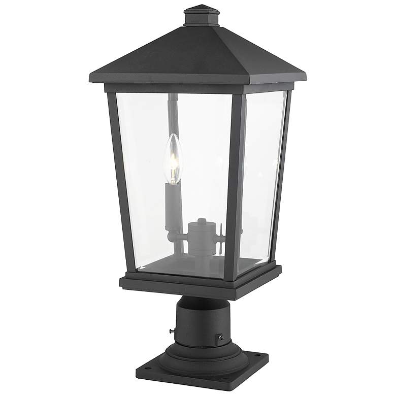 Image 5 Z-Lite Beacon 21 1/2" High Black Metal Outdoor Pier Mount Light more views