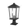 5_Z-Lite Beacon 21 1/2" High Black Metal Outdoor Pier Mount Light more views