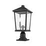6_Z-Lite Beacon 21 1/2" High Black Metal Outdoor Pier Mount Light more views