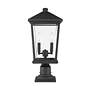 7_Z-Lite Beacon 21 1/2" High Black Metal Outdoor Pier Mount Light more views