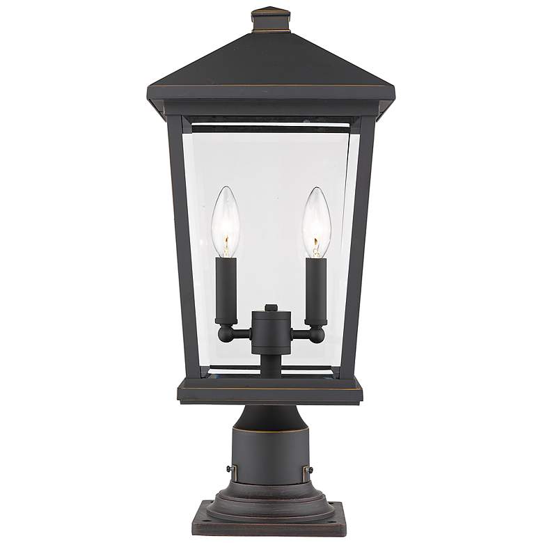 Image 2 Z-Lite Beacon 21 1/2" Oil-Rubbed Bronze 2-Light Outdoor Pier Light