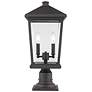 2_Z-Lite Beacon 21 1/2" Oil-Rubbed Bronze 2-Light Outdoor Pier Light