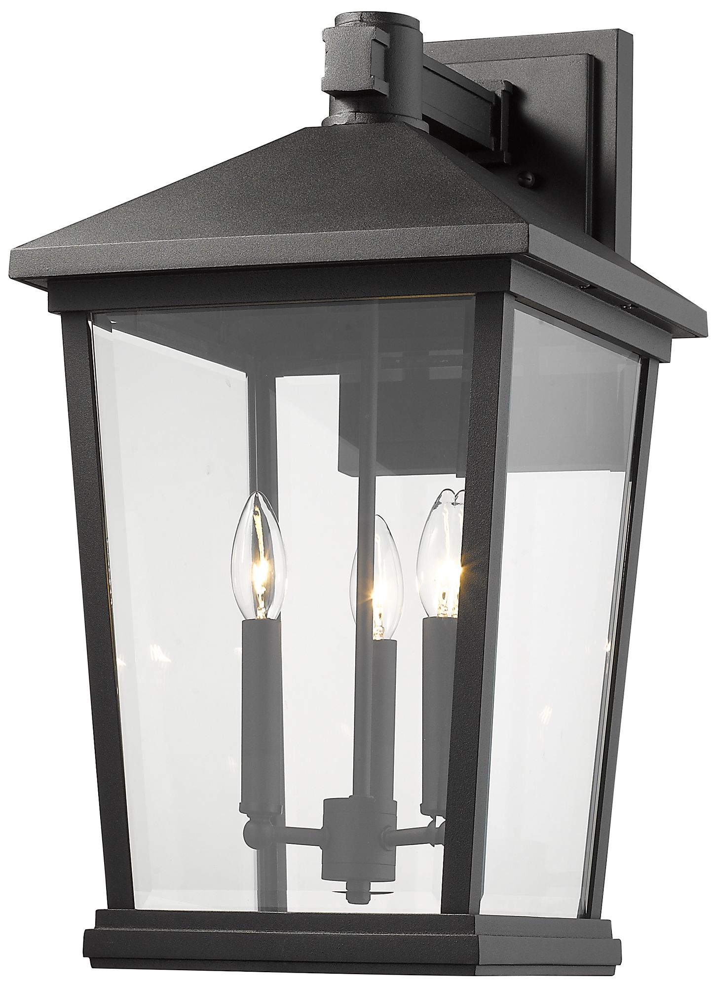 Z-Lite Beacon 22 1/2" High Black 3-Light Outdoor Wall Light