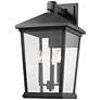 1_Z-Lite Beacon 22 1/2" High Black 3-Light Outdoor Wall Light