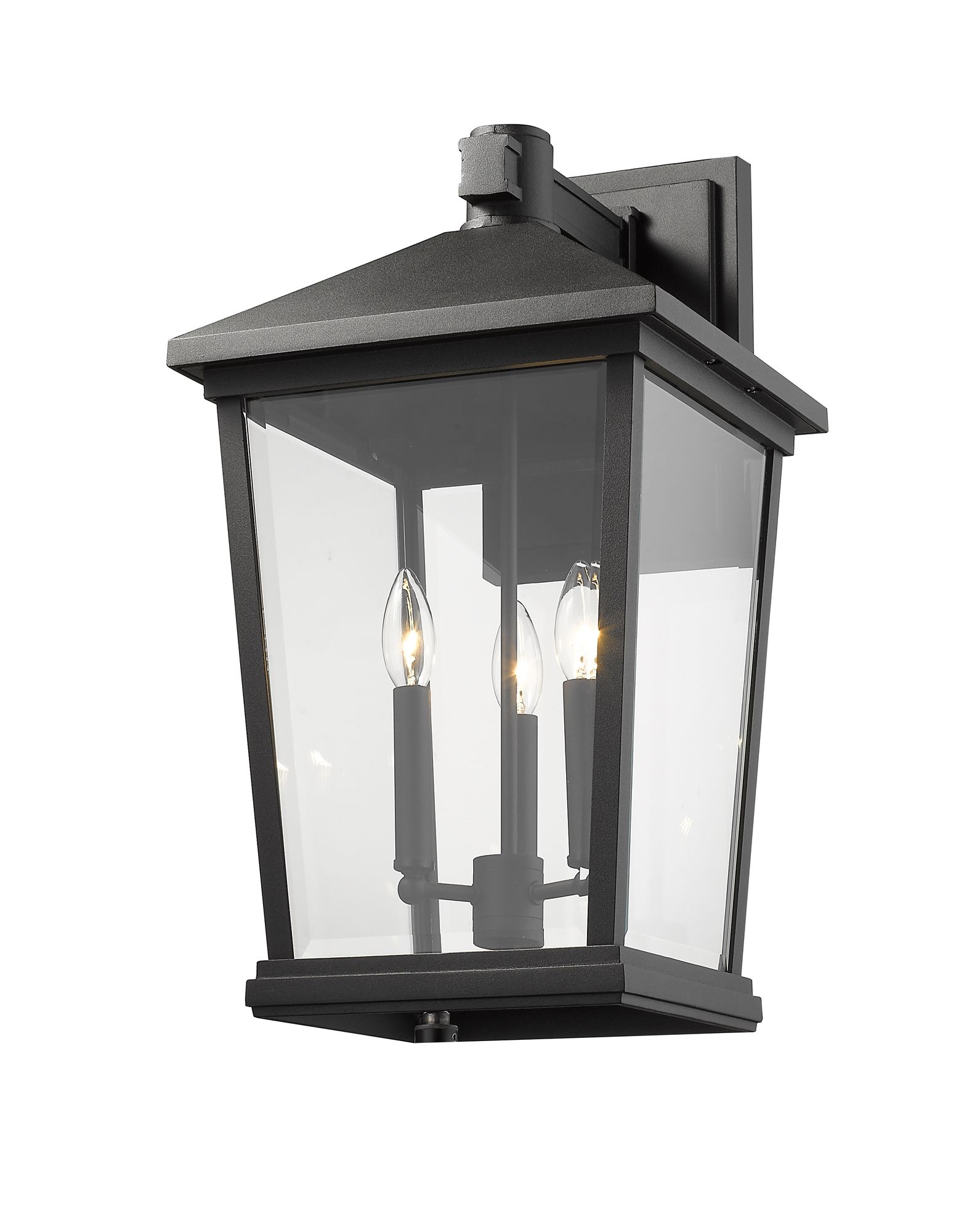 Image 4 Z-Lite Beacon 22 1/2" High Black 3-Light Outdoor Wall Light more views