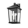 4_Z-Lite Beacon 22 1/2" High Black 3-Light Outdoor Wall Light more views