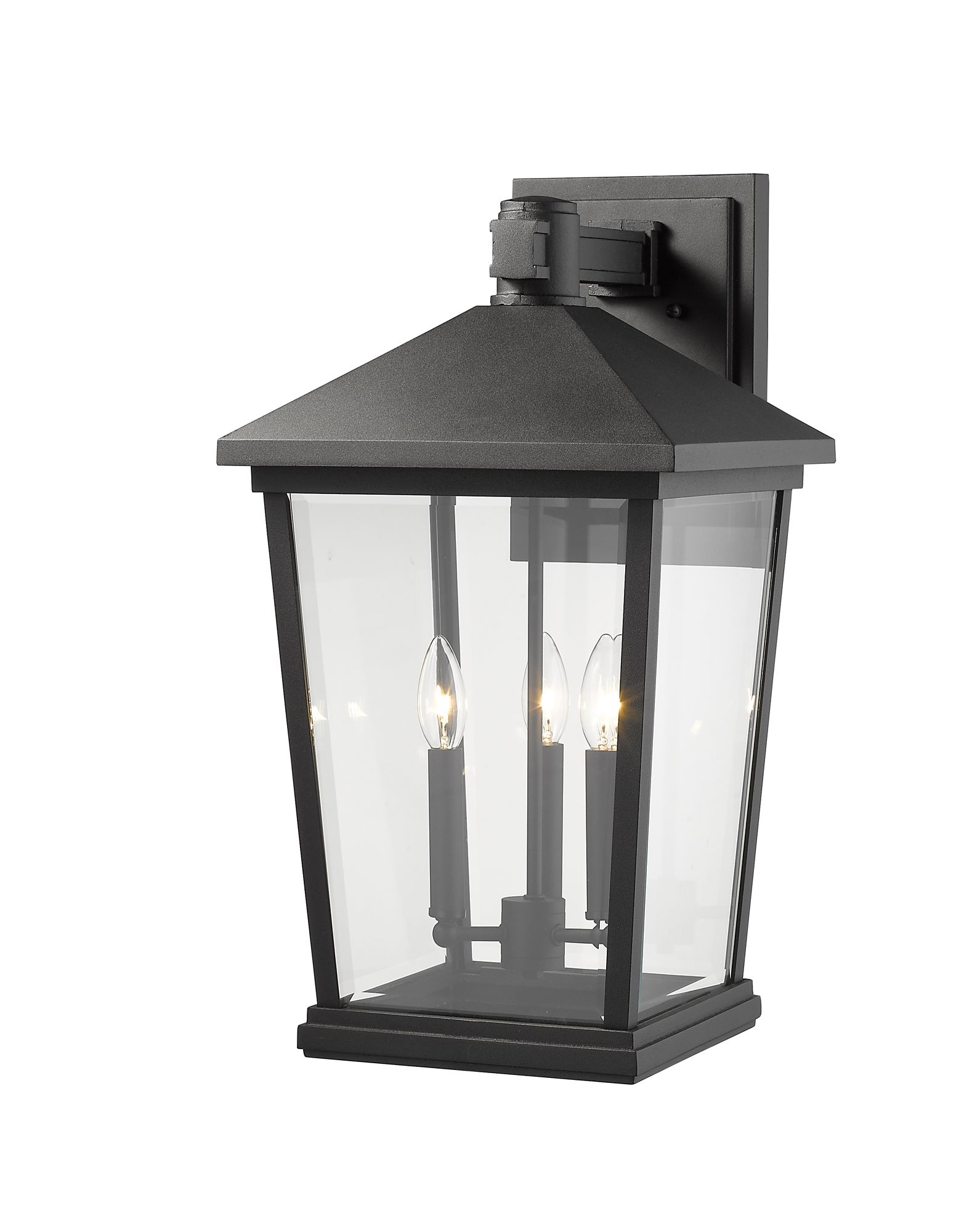 Image 5 Z-Lite Beacon 22 1/2" High Black 3-Light Outdoor Wall Light more views