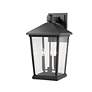 5_Z-Lite Beacon 22 1/2" High Black 3-Light Outdoor Wall Light more views