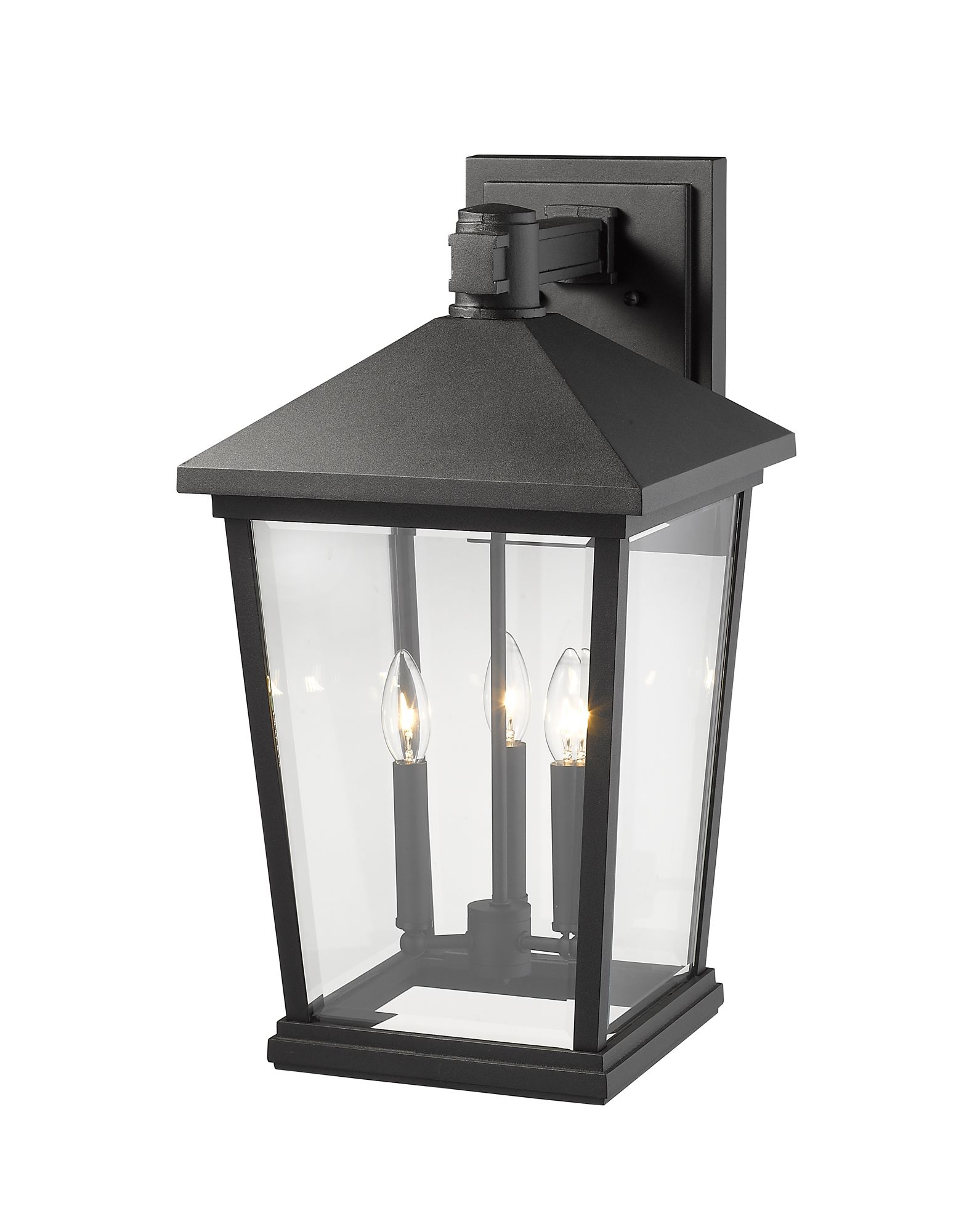 Image 6 Z-Lite Beacon 22 1/2" High Black 3-Light Outdoor Wall Light more views