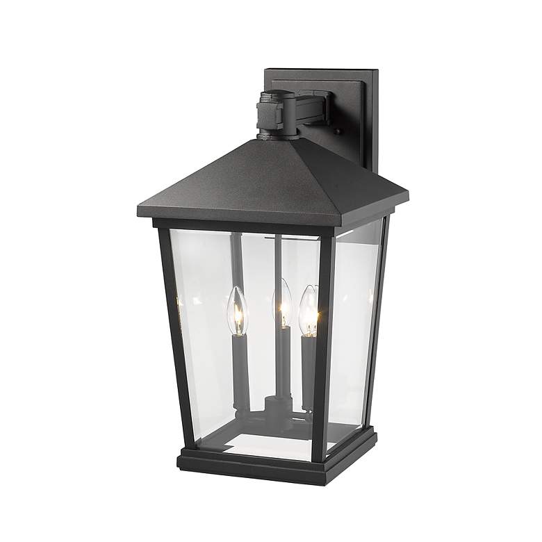 Image 6 Z-Lite Beacon 22 1/2" High Black 3-Light Outdoor Wall Light more views