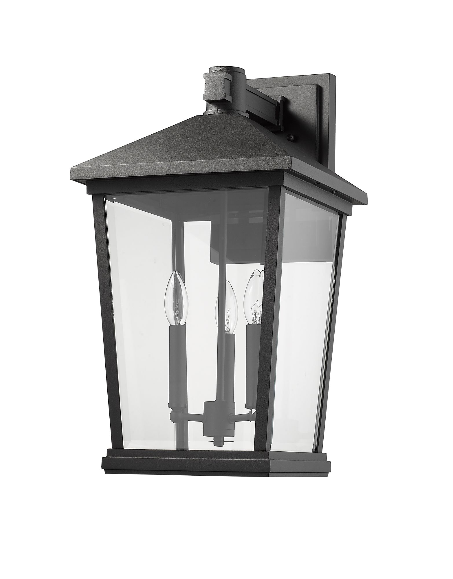 Image 7 Z-Lite Beacon 22 1/2" High Black 3-Light Outdoor Wall Light more views