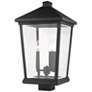 1_Z-Lite Beacon 22 1/4" High Black 3-Light Outdoor Post Light