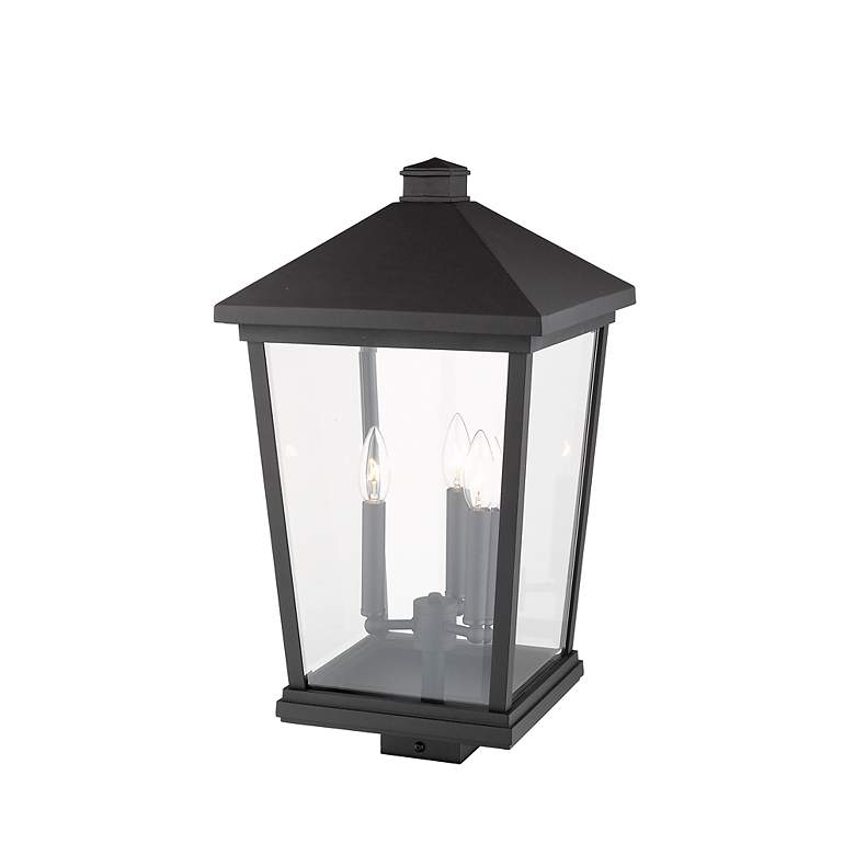 Image 4 Z-Lite Beacon 22 1/4" High Black 3-Light Outdoor Post Light more views