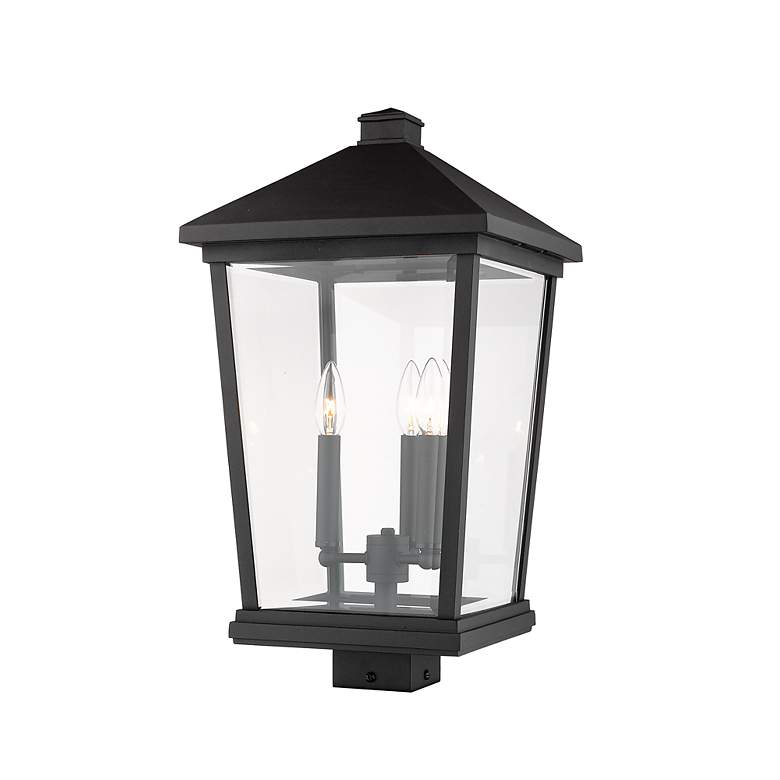 Image 6 Z-Lite Beacon 22 1/4" High Black 3-Light Outdoor Post Light more views