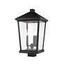 6_Z-Lite Beacon 22 1/4" High Black 3-Light Outdoor Post Light more views