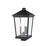 7_Z-Lite Beacon 22 1/4" High Black 3-Light Outdoor Post Light more views