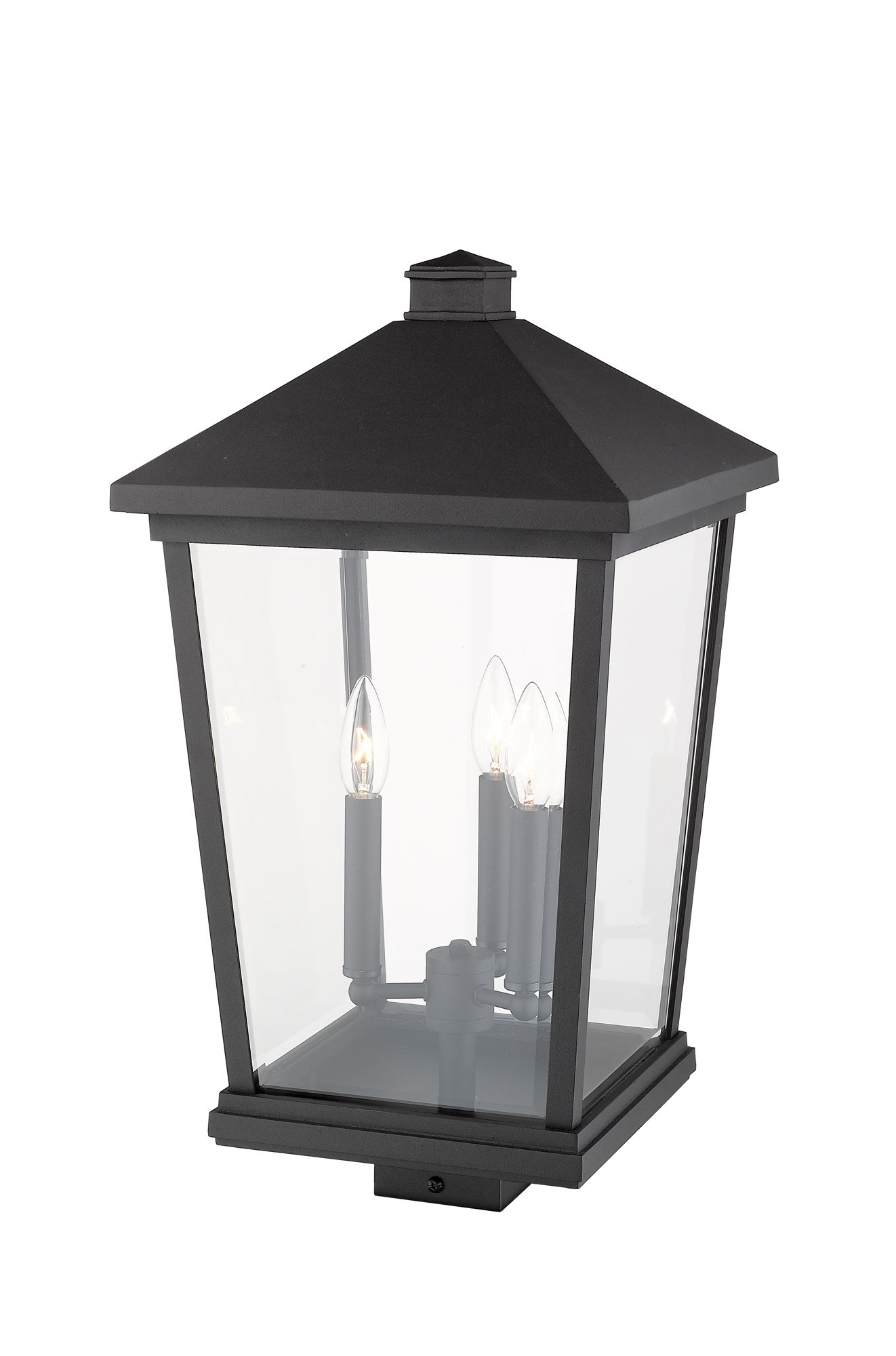 Z-Lite Beacon 22 1/4" High Black 3-Light Outdoor Post Light