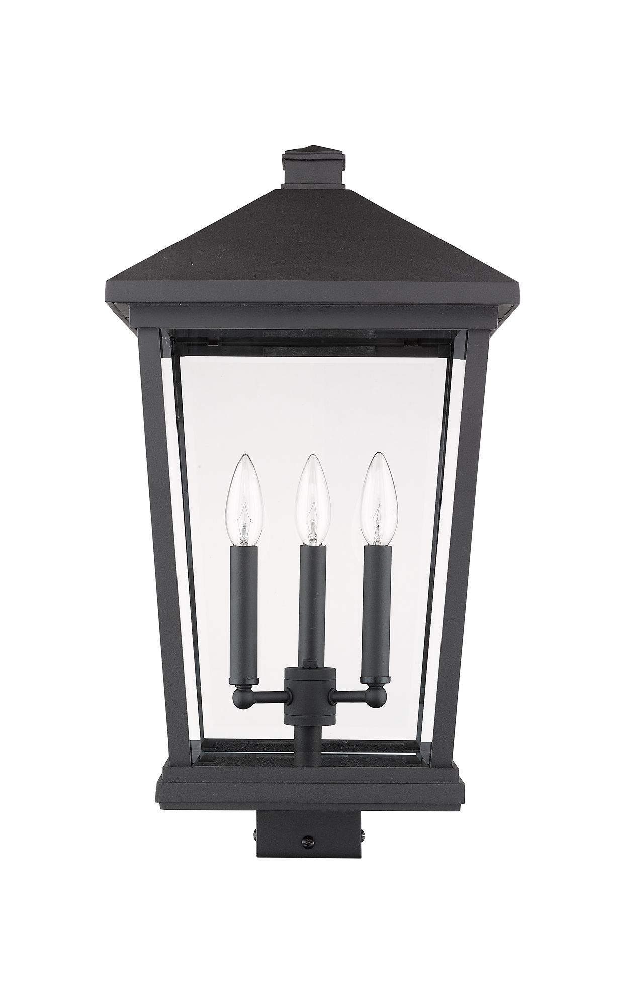 Z-Lite Beacon 22 1/4" High Black 3-Light Outdoor Post Light