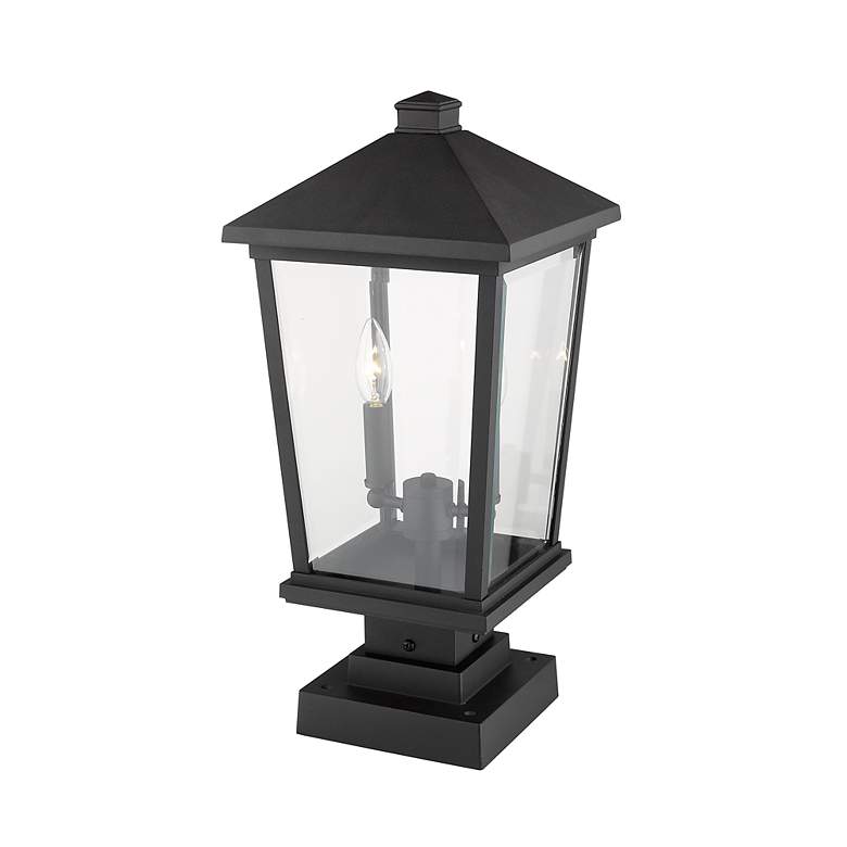 Image 5 Z-Lite Beacon 22" High Black Metal Outdoor Pier Mount Light more views