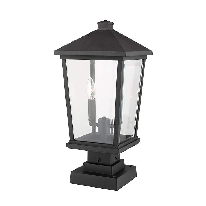 Image 6 Z-Lite Beacon 22" High Black Metal Outdoor Pier Mount Light more views