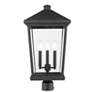 1_Z-Lite Beacon 23 1/2" High Black 3-Light Outdoor Post Light
