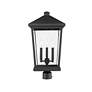 5_Z-Lite Beacon 23 1/2" High Black 3-Light Outdoor Post Light more views