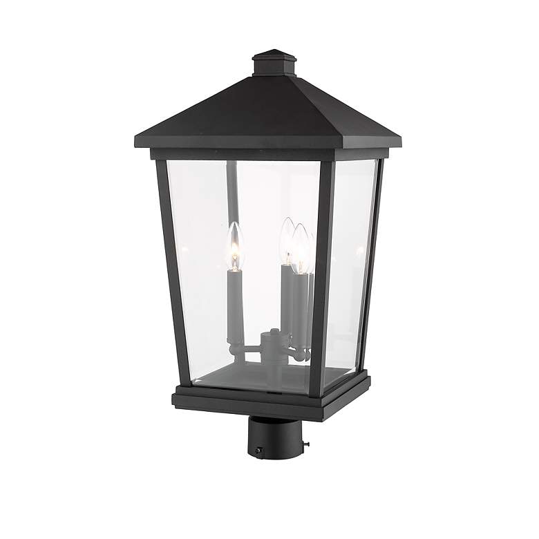 Image 7 Z-Lite Beacon 23 1/2" High Black 3-Light Outdoor Post Light more views