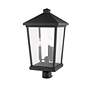 7_Z-Lite Beacon 23 1/2" High Black 3-Light Outdoor Post Light more views