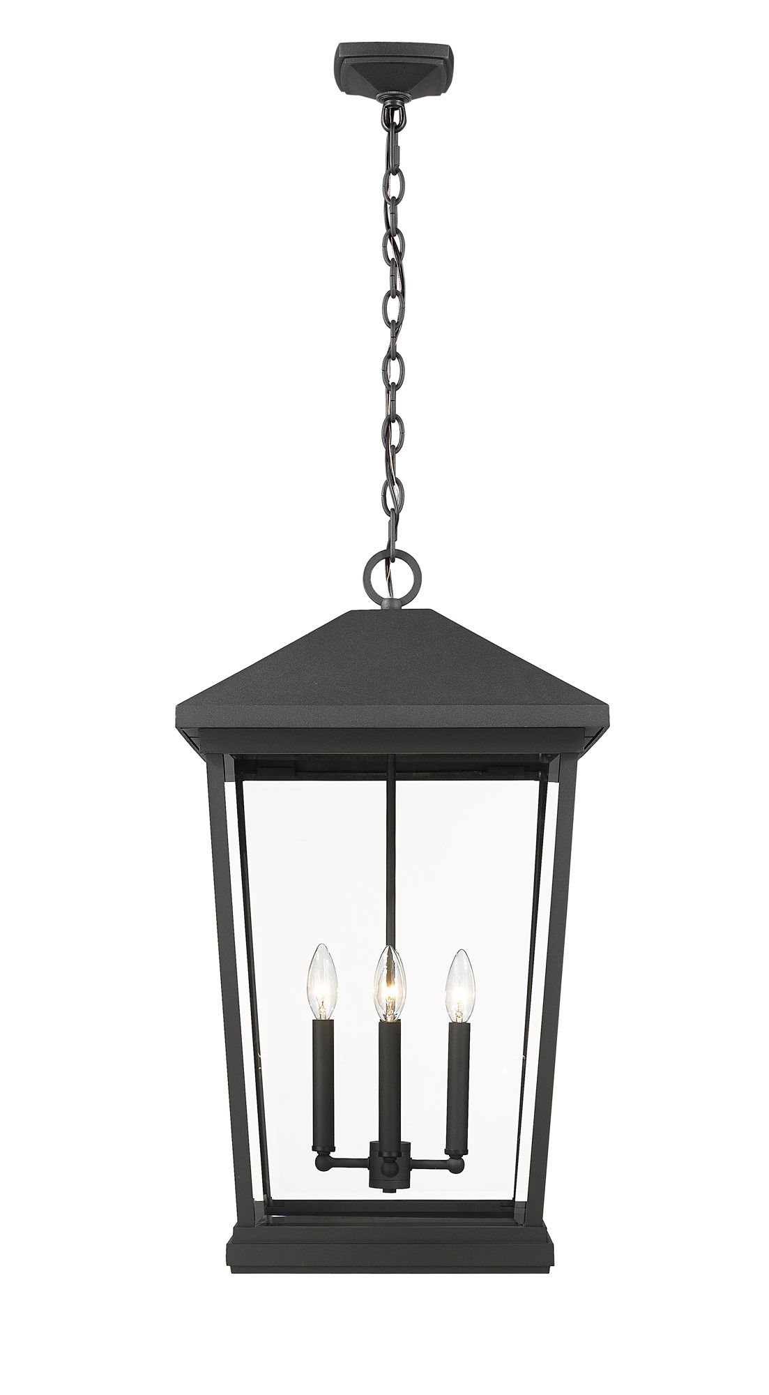 Image 5 Z-Lite Beacon 28" High Black 4-Light Outdoor Hanging Light more views