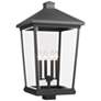 1_Z-Lite Beacon 29 3/4" High Black 4-Light Outdoor Post Light