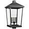 Z-Lite Beacon 29 3/4" High Black 4-Light Outdoor Post Light