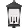 2_Z-Lite Beacon 29 3/4" High Black 4-Light Outdoor Post Light more views