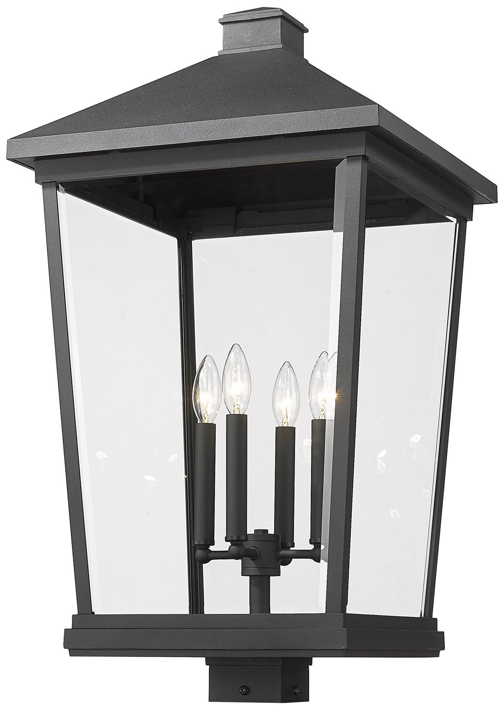 Image 3 Z-Lite Beacon 29 3/4" High Black 4-Light Outdoor Post Light more views