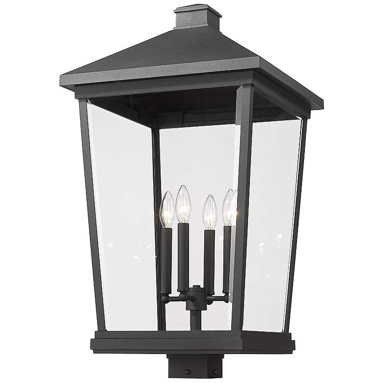 Image 3 Z-Lite Beacon 29 3/4" High Black 4-Light Outdoor Post Light more views