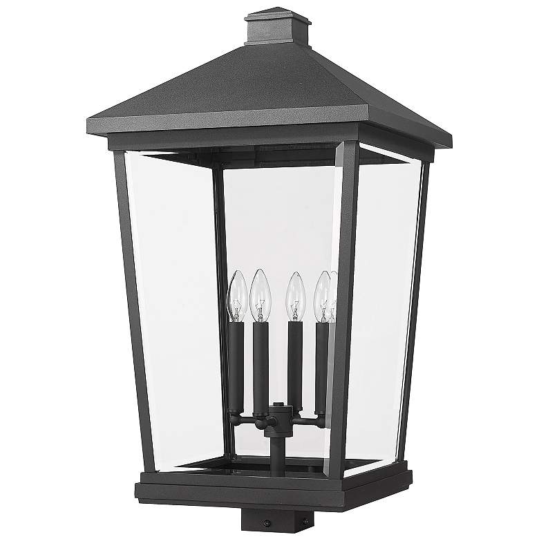 Image 5 Z-Lite Beacon 29 3/4" High Black 4-Light Outdoor Post Light more views