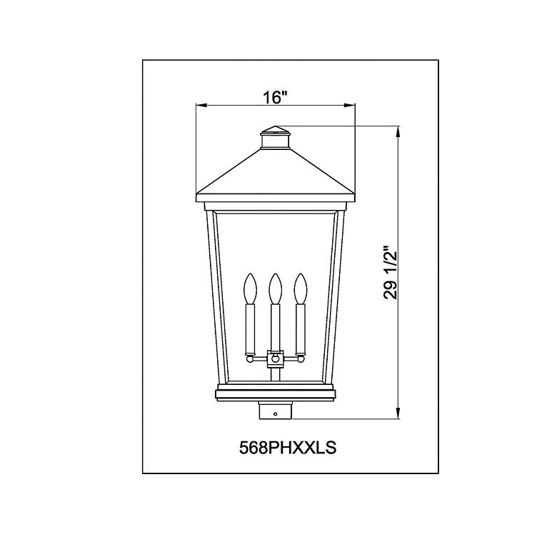 Image 6 Z-Lite Beacon 29 3/4" High Black 4-Light Outdoor Post Light more views