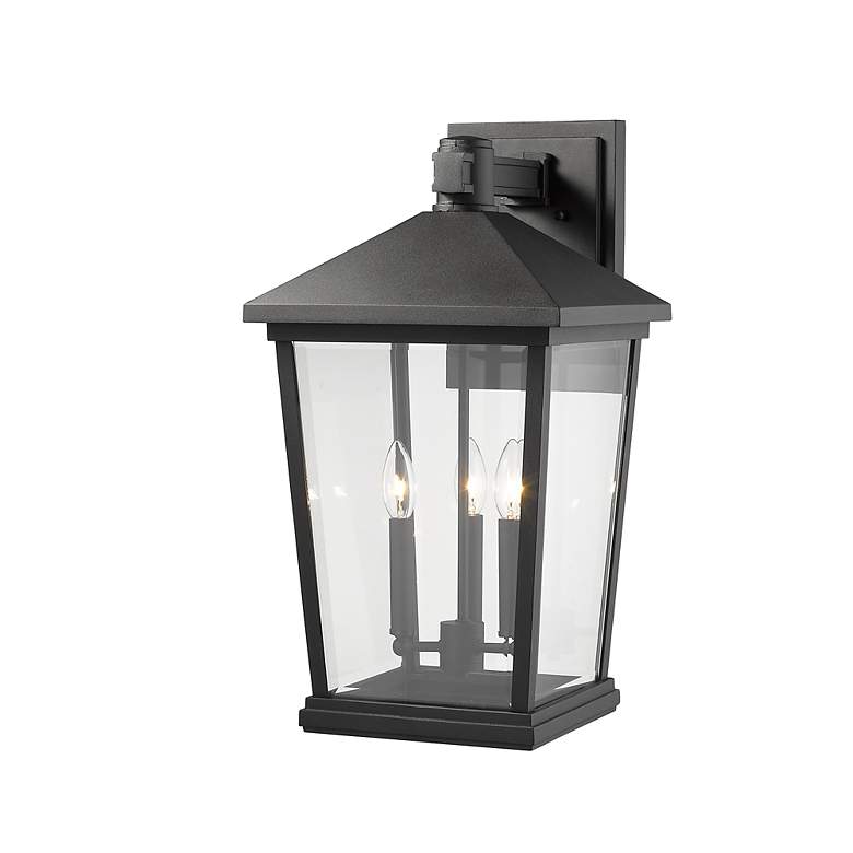 Image 5 Z-Lite Beacon 3 Light Outdoor Wall Sconce in Black more views