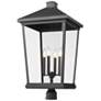 3_Z-Lite Beacon 31" High Black 4-Light Outdoor Post Light more views