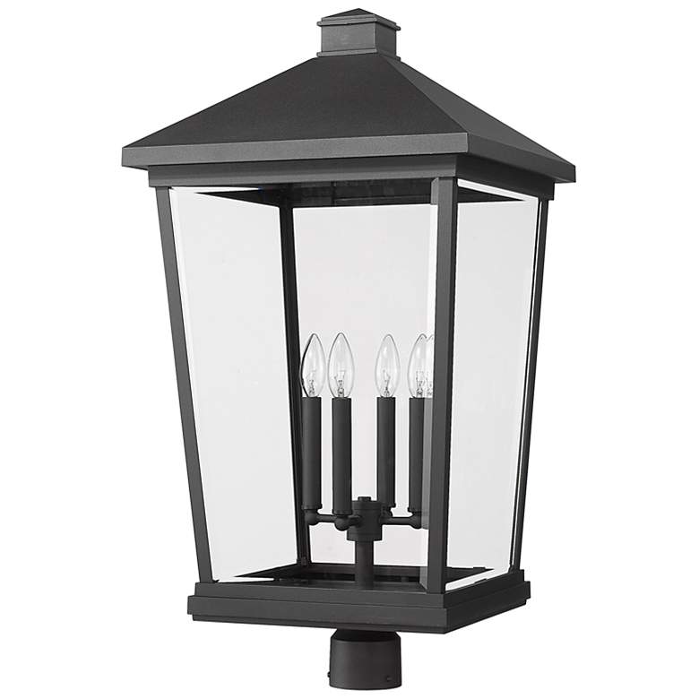 Image 5 Z-Lite Beacon 31" High Black 4-Light Outdoor Post Light more views