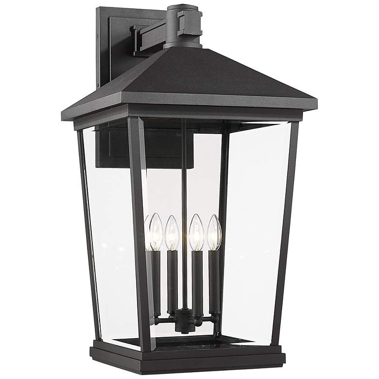 Image 1 Z-Lite Beacon 4 Light Outdoor Wall Sconce in Black