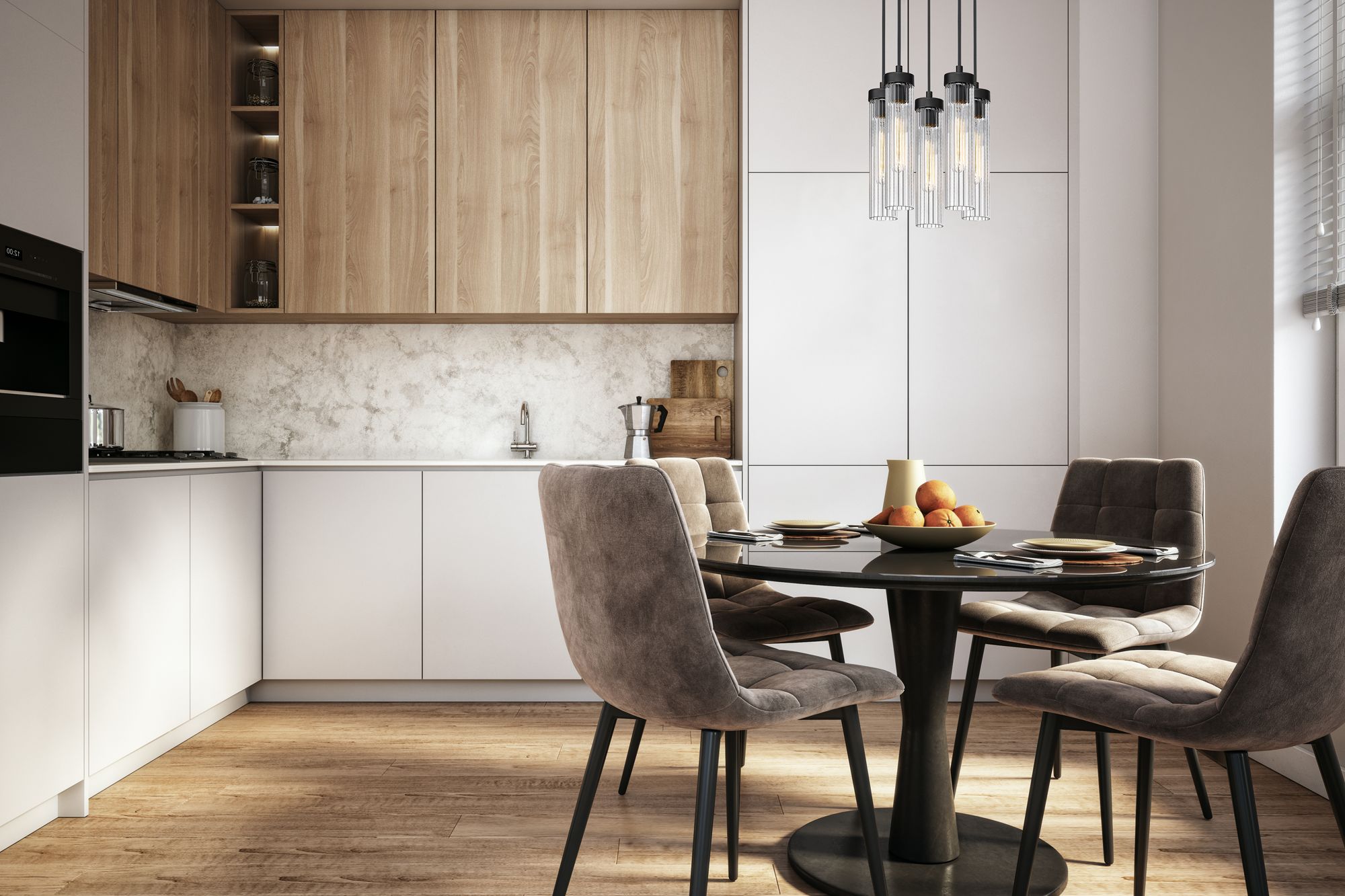 Image 4 Z-Lite Beau 12" Wide Matte Black Multi-Light Pendant more views