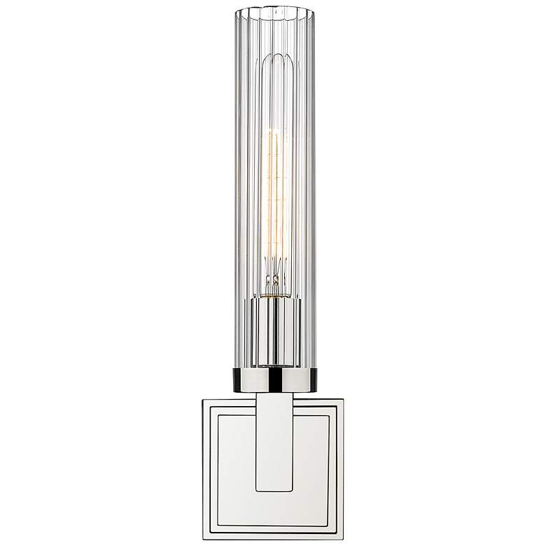Image 3 Z-Lite Beau 16.8 inch High Single Light Polished Nickel Modern Wall Sconce more views