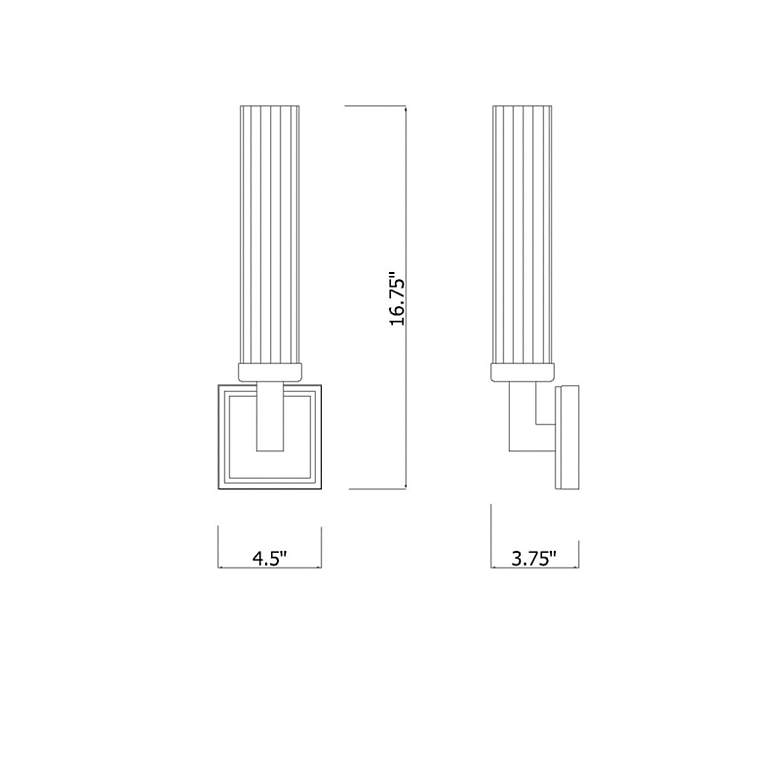 Image 4 Z-Lite Beau 16.8" High Single Light Polished Nickel Modern Wall Sconce more views