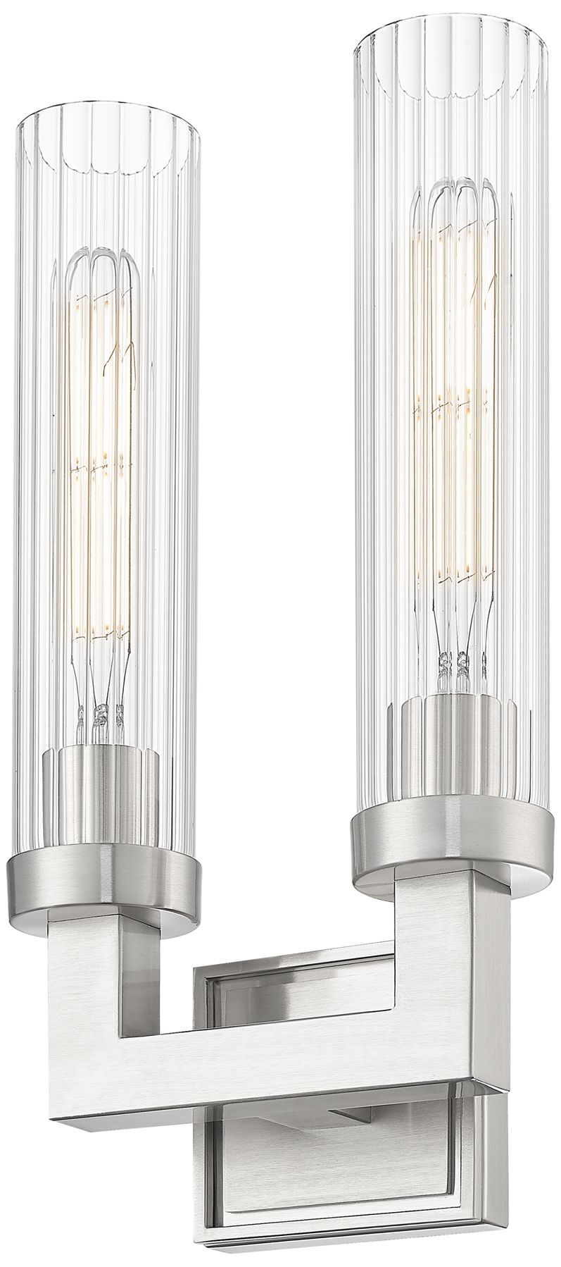 Image 4 Z-Lite Beau 16 3/4" High Brushed Nickel 2-Light Wall Sconce more views