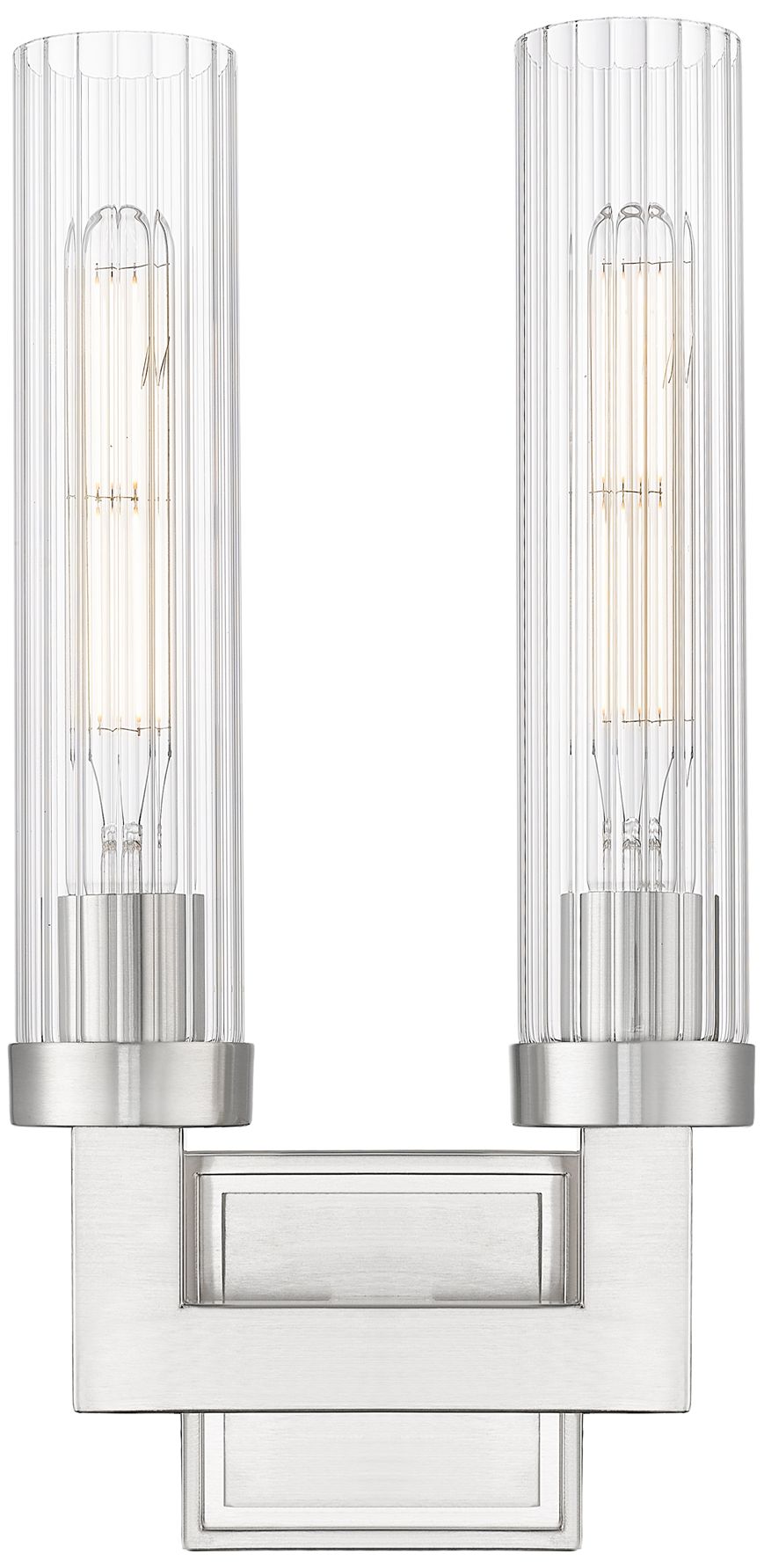 Image 5 Z-Lite Beau 16 3/4" High Brushed Nickel 2-Light Wall Sconce more views