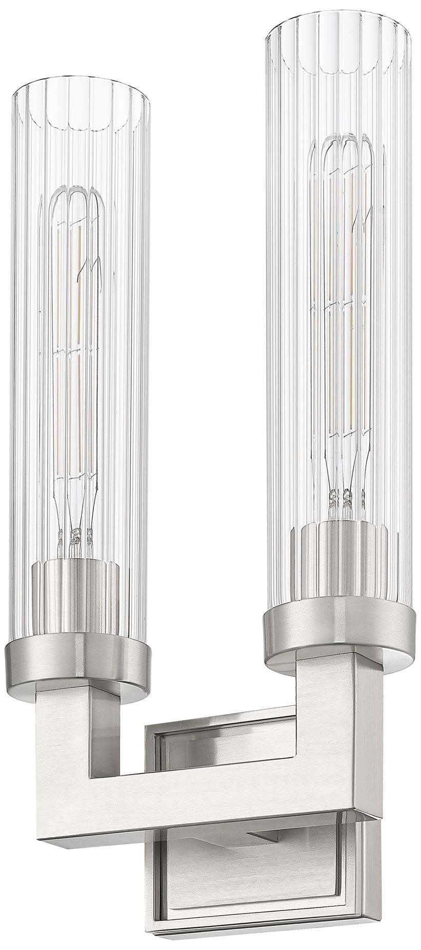 Image 7 Z-Lite Beau 16 3/4" High Brushed Nickel 2-Light Wall Sconce more views