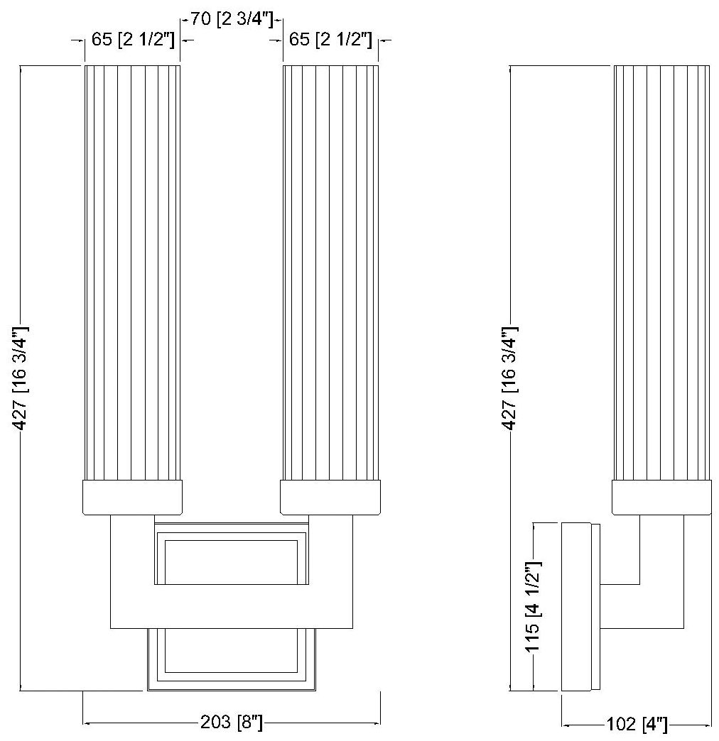 Z-Lite Beau 16 3/4" High Brushed Nickel 2-Light Wall Sconce