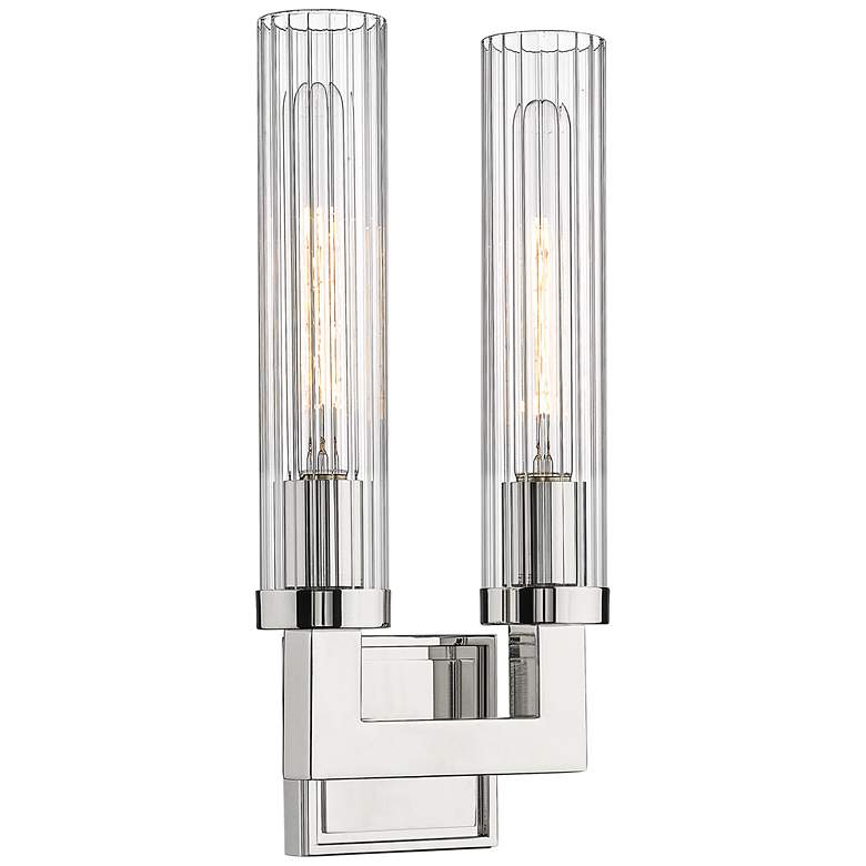 Image 3 Z-Lite Beau 2 Light Wall Sconce in Polished Nickel