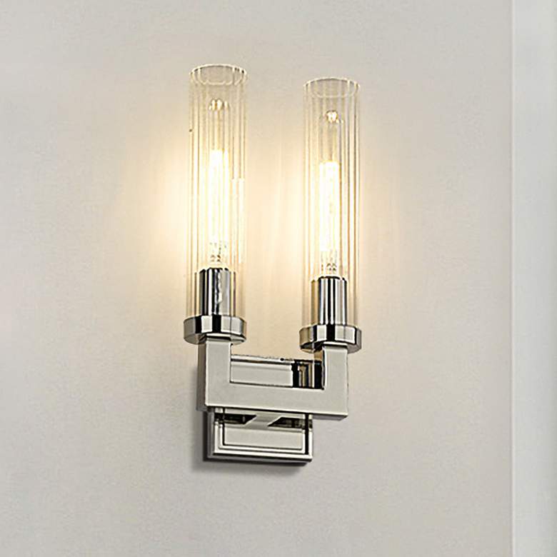Image 2 Z-Lite Beau 2 Light Wall Sconce in Polished Nickel